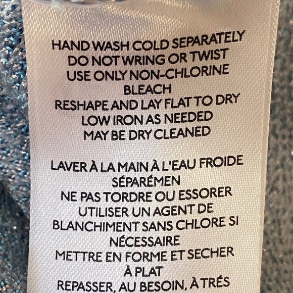 Anthropologie The Beatriz Mock-Neck Sweater Lurex Edition Blue Size XS - Picture 14 of 16